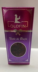 Empaque morado de perfume esotérico Olofin Nudo de Bruja con feromonas de 100 ml.